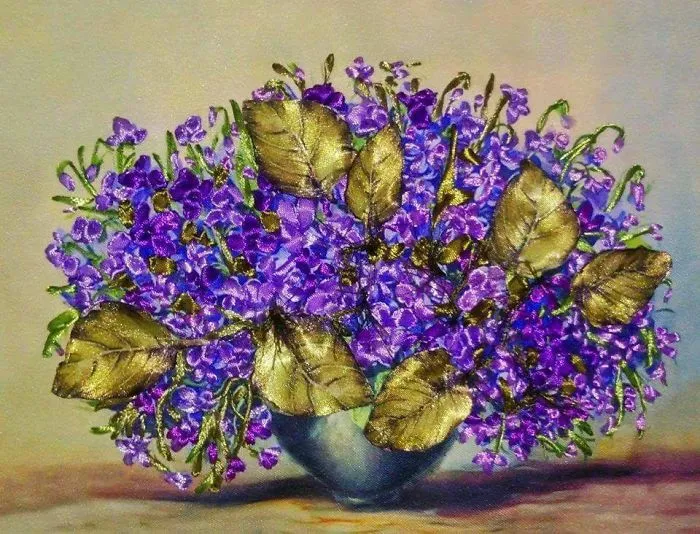 Ribbon Embroidery Artworks By Me And My Mother