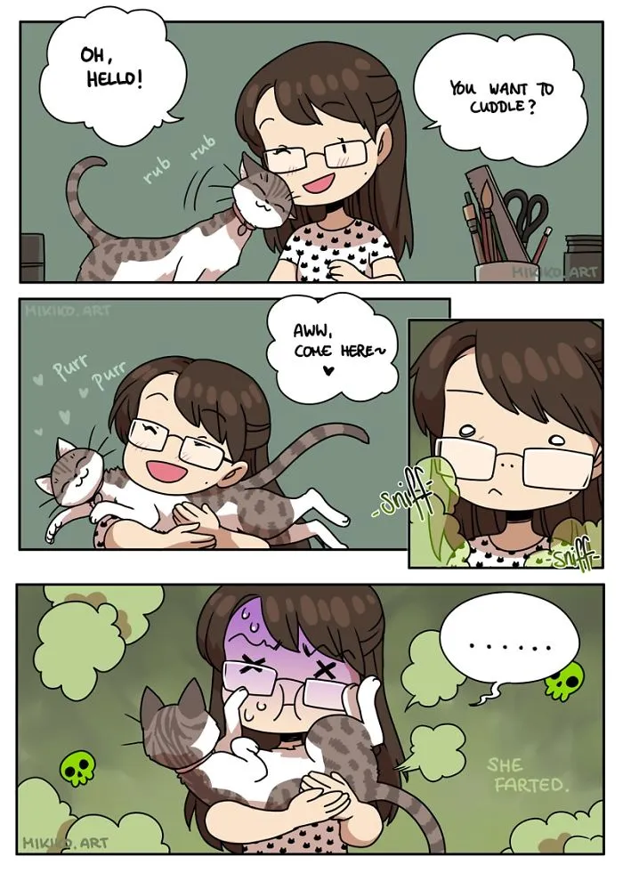 Artist Illustrates Everyday Life With Her Boyfriend And Cat In 54 Adorable Illustrations