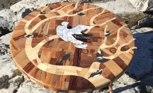 I Used 12 Different Woods To Make This Nature-Inspired Table In One Month
