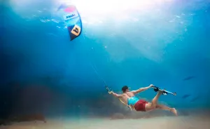 Kitesurfing Deep Under The Ocean