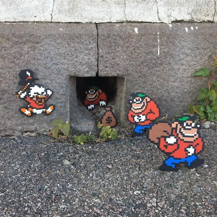 Someone Is ‘Vandalising’ Streets With Pixel Art, And The Result Is Awesome