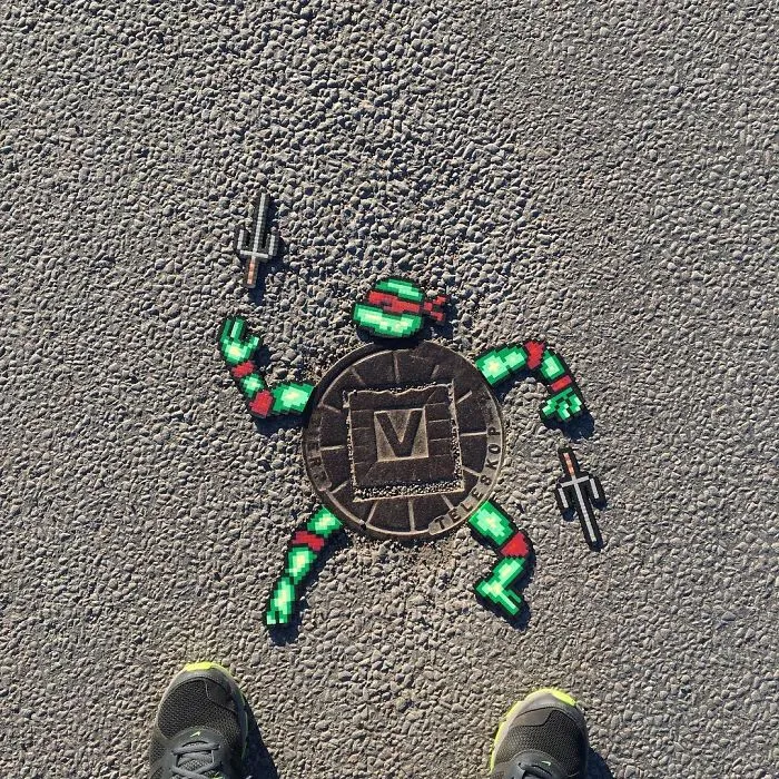 Someone Is ‘Vandalising’ Streets With Pixel Art, And The Result Is Awesome