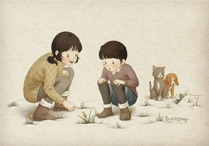 Korean Artist Illustrates Her Memories Of Growing Up With A Sister