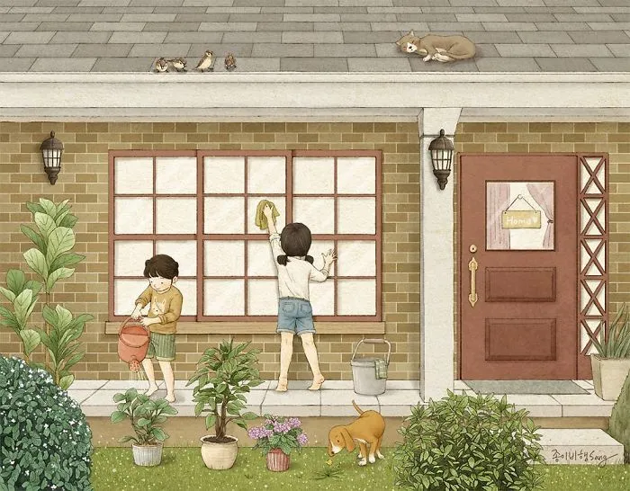 Korean Artist Illustrates Her Memories Of Growing Up With A Sister
