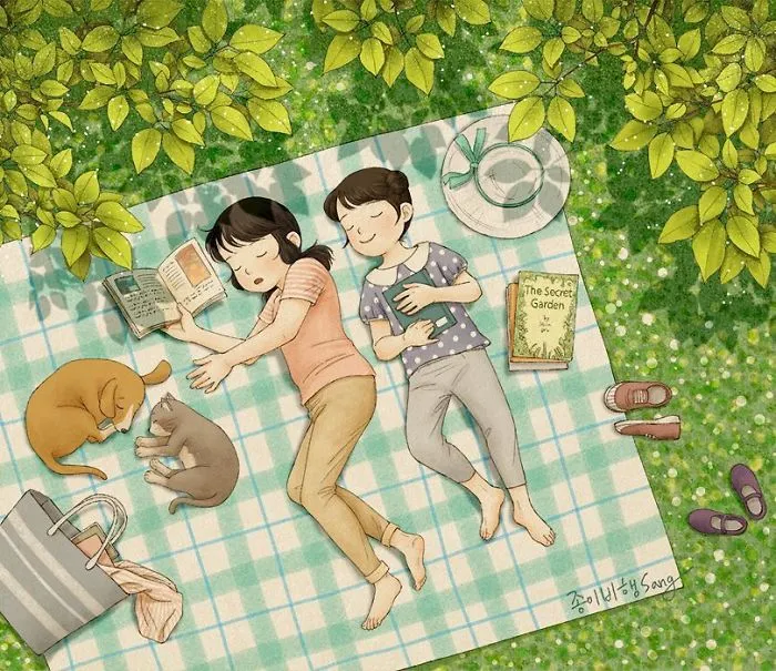 Korean Artist Illustrates Her Memories Of Growing Up With A Sister