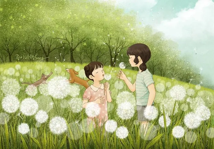 Korean Artist Illustrates Her Memories Of Growing Up With A Sister
