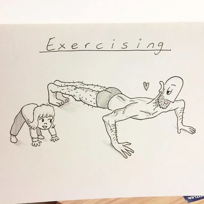 When I Exercise At Home Poppy Likes To Join In And Tries To Imitate The Positions I Get Into 