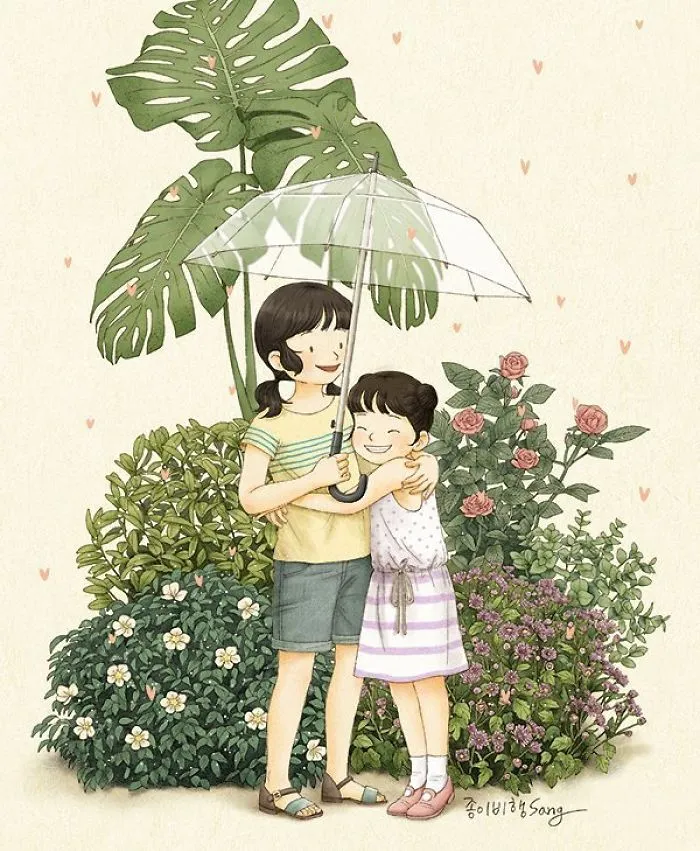 Korean Artist Illustrates Her Memories Of Growing Up With A Sister
