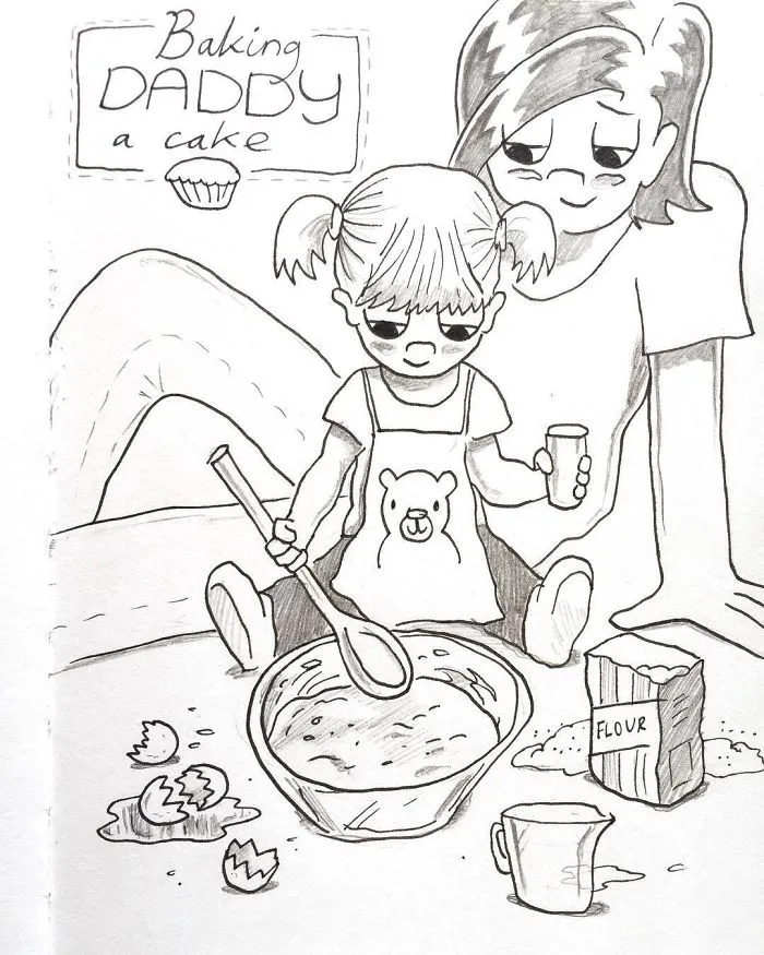 Poppy Loves To Bake With Mummy. She Sits On The Floor And Helps With The Mixing And The Sprinkling And The Pouring 