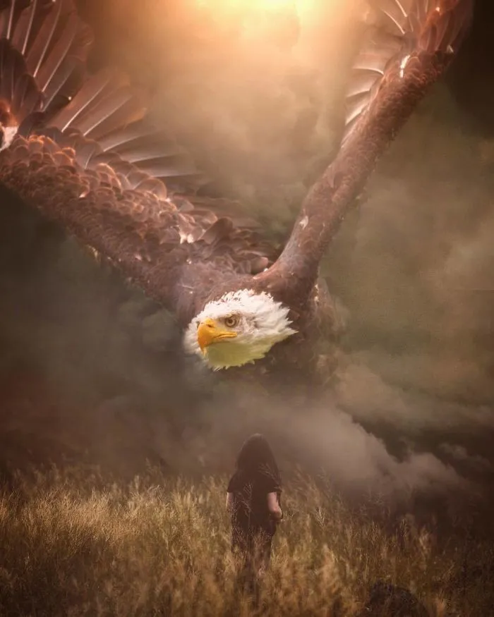 Imagino un mundo con animales gigantes en mis manipulaciones digitales