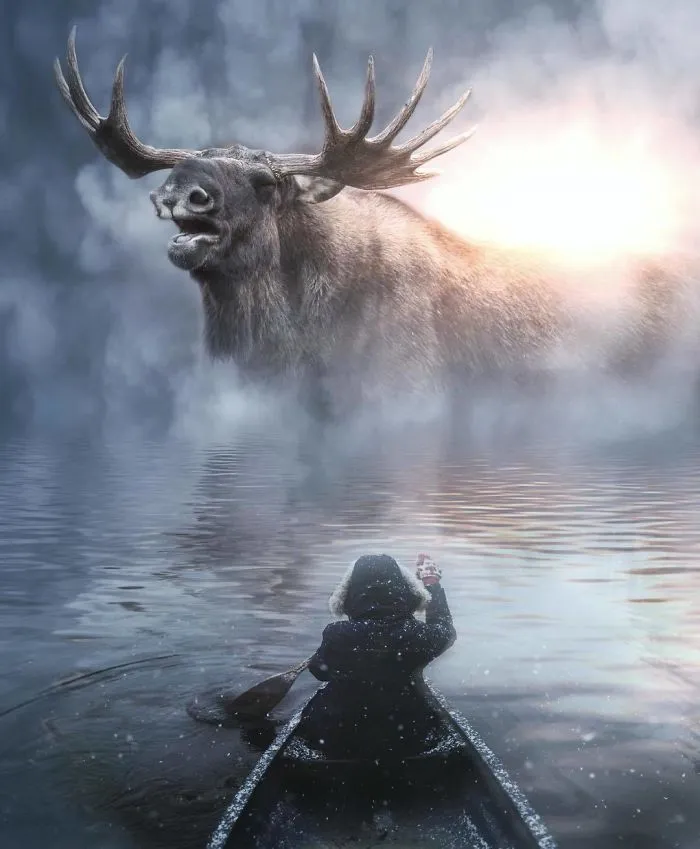 I Imagine A World With Giant Animals In My Digital Manipulations
