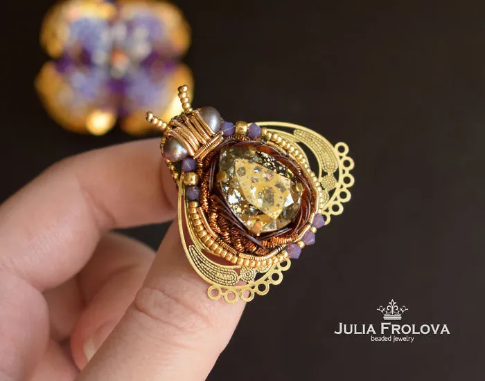 Russian Artist Creates Shiny Insect Jewelry Using Beads