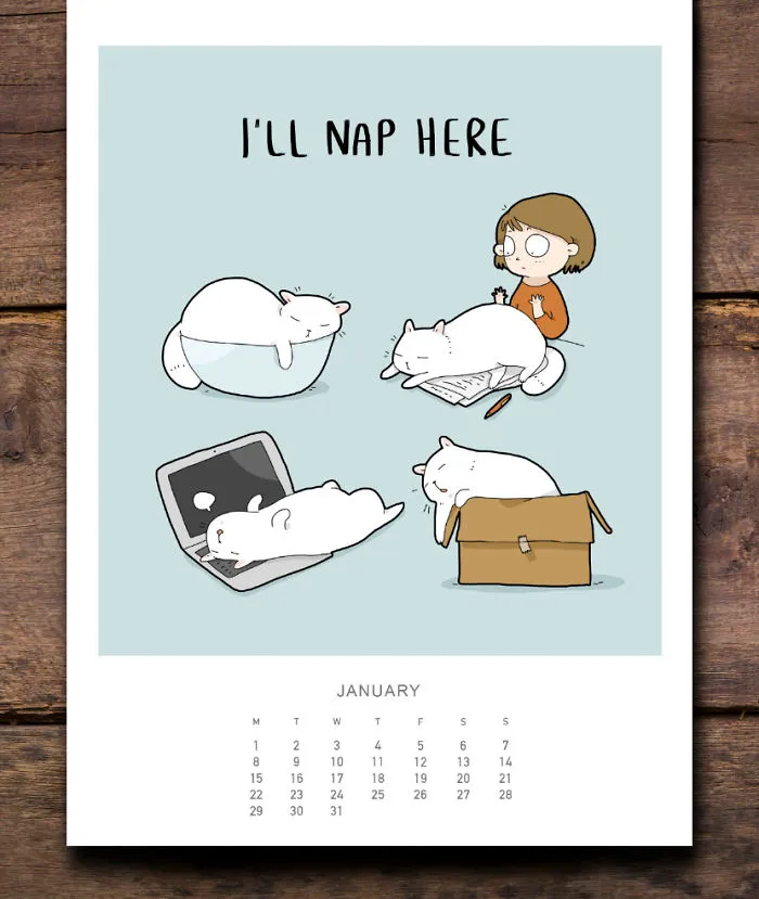 I Created A Cat Calendar To Make 2018 Pawesome