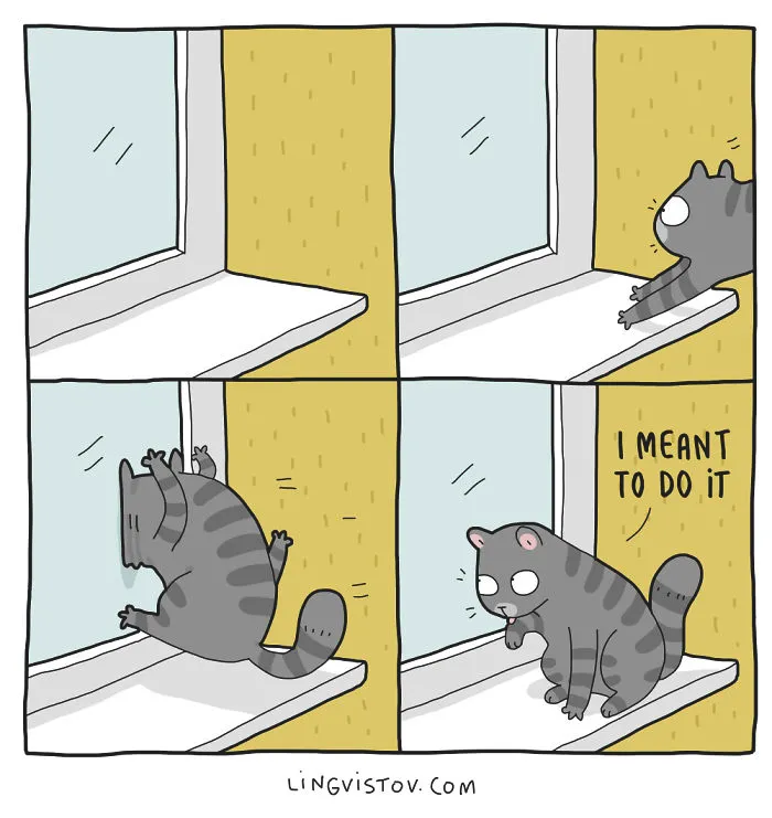 I Illustrate What It's Like To Live With A Cat In 18 Comics