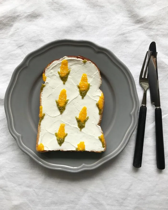 Woman Turns Her Boring Breakfast Toast Into Art