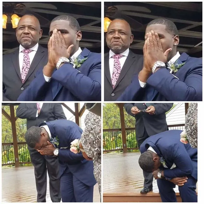 Groom's Heartfelt Reaction As He Sees His Beautiful Bride For The First Time!