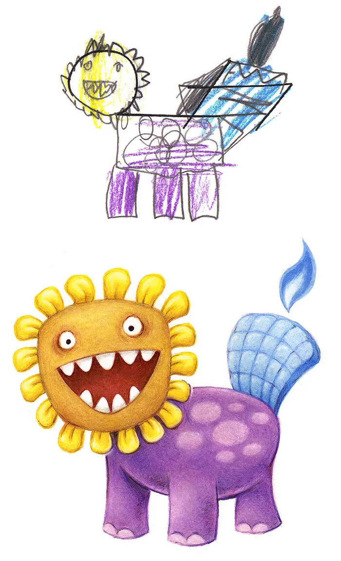 I Spent The Summer Drawing 150 Monsters Based On Kid Drawings