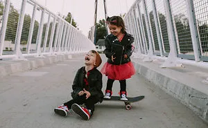 Toddler Skater Boy And Punk Rock Princess Themed Birthday Pictures