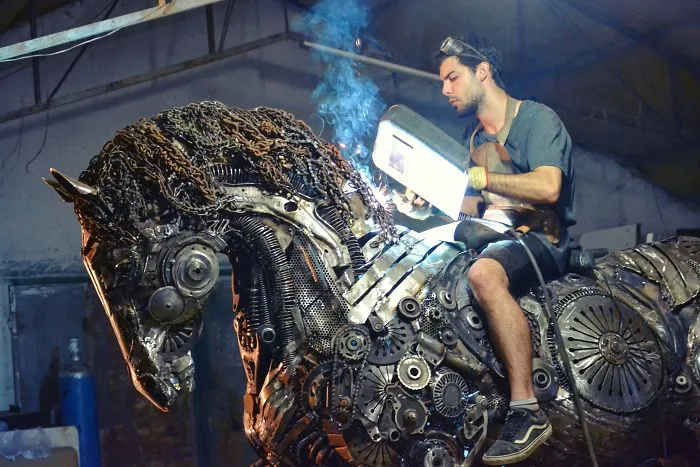 Transformation Of Horse To Metal