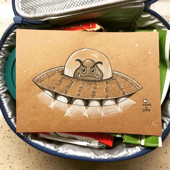 When I Was A Kid My Mom Always Wrote Me Notes In My Lunchbox, And Now My Kid Just Started Kindergarten...