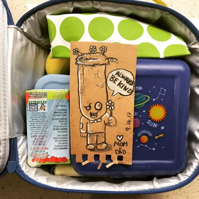 When I Was A Kid My Mom Always Wrote Me Notes In My Lunchbox, And Now My Kid Just Started Kindergarten...