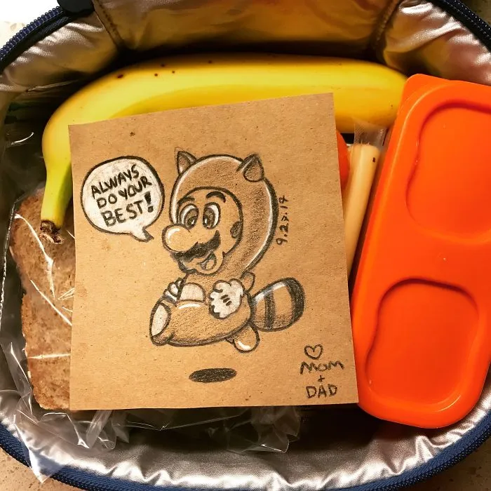 When I Was A Kid My Mom Always Wrote Me Notes In My Lunchbox, And Now My Kid Just Started Kindergarten...