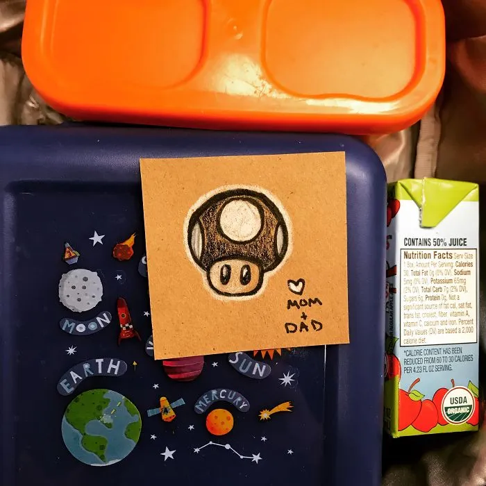 When I Was A Kid My Mom Always Wrote Me Notes In My Lunchbox, And Now My Kid Just Started Kindergarten...
