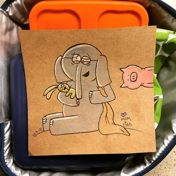 When I Was A Kid My Mom Always Wrote Me Notes In My Lunchbox, And Now My Kid Just Started Kindergarten...