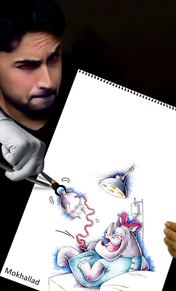 I'm A Pharmacist And I Like To Combine Drawings With Real Life To Make Other People Smile