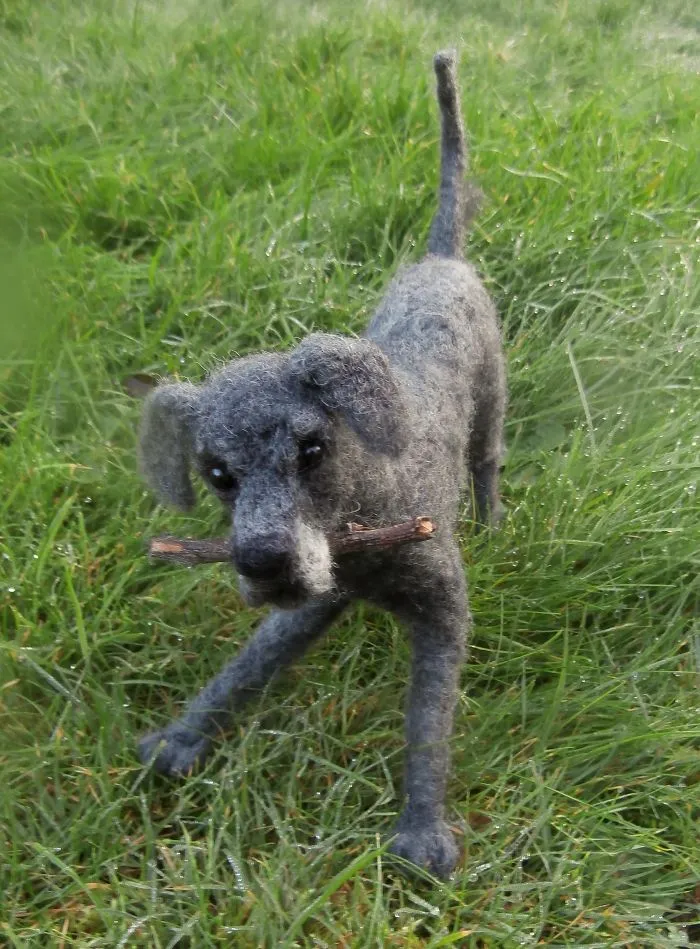 Needle Felt Puppy That Wants To Play By Moonbrush Wood Studios
