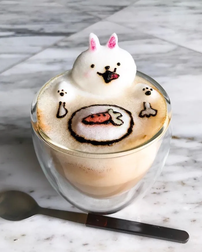 17-Year-Old Creates 3D Latte Art And It's Too Cute To Drink