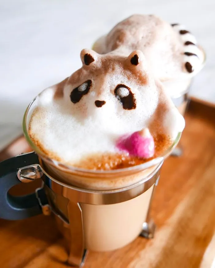 17-Year-Old Creates 3D Latte Art And It's Too Cute To Drink