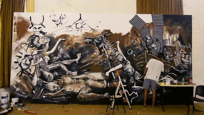 Timelapse Painting Inspired By Guernica From Picasso