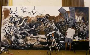 Timelapse Painting Inspired By Guernica From Picasso