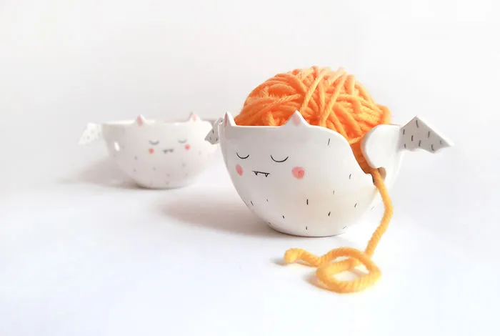 White Vampire Yarn Bowls