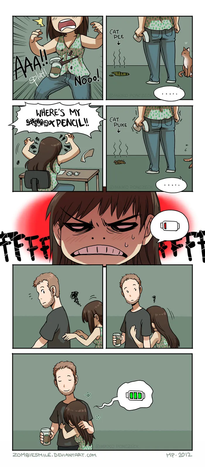 Artist Illustrates Everyday Life With Her Boyfriend And Cat In 56 Adorable Illustrations