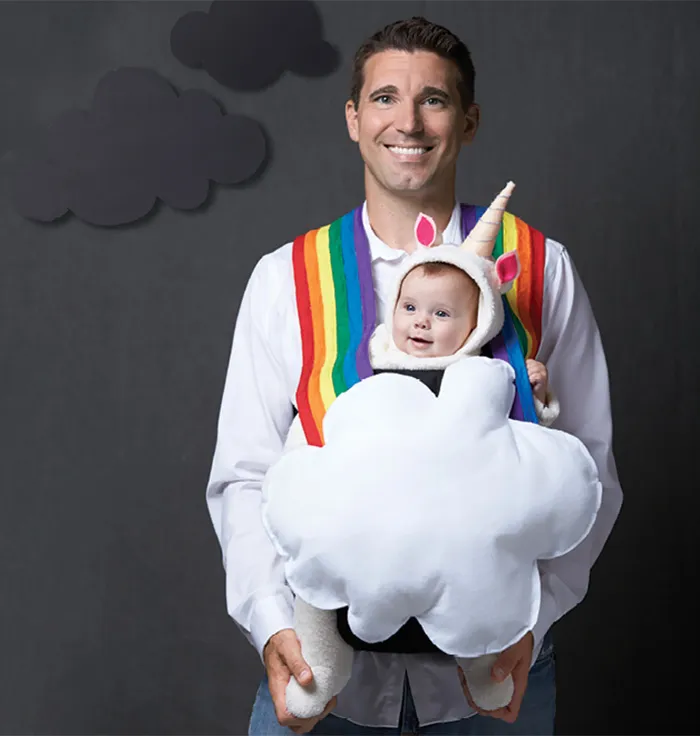 Unicornio sobre el arcoiris