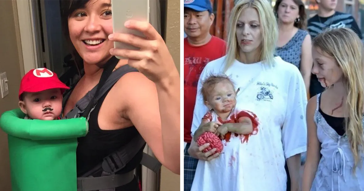 10+ Geniales ideas para disfrazarse en Halloween para padres con portabebés
