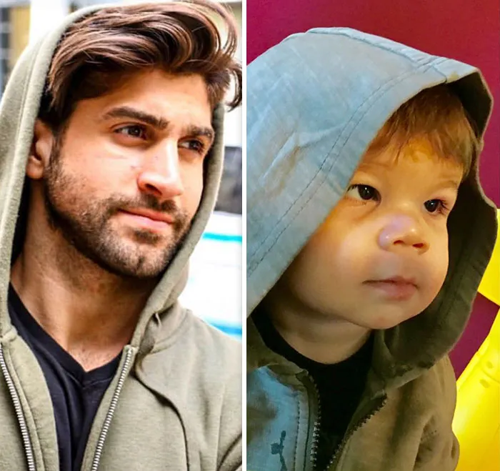 Mom Makes Fun Of Her Model Brother By Having Her Toddler Recreate His Poses, And Result Is Hilariously Adorable