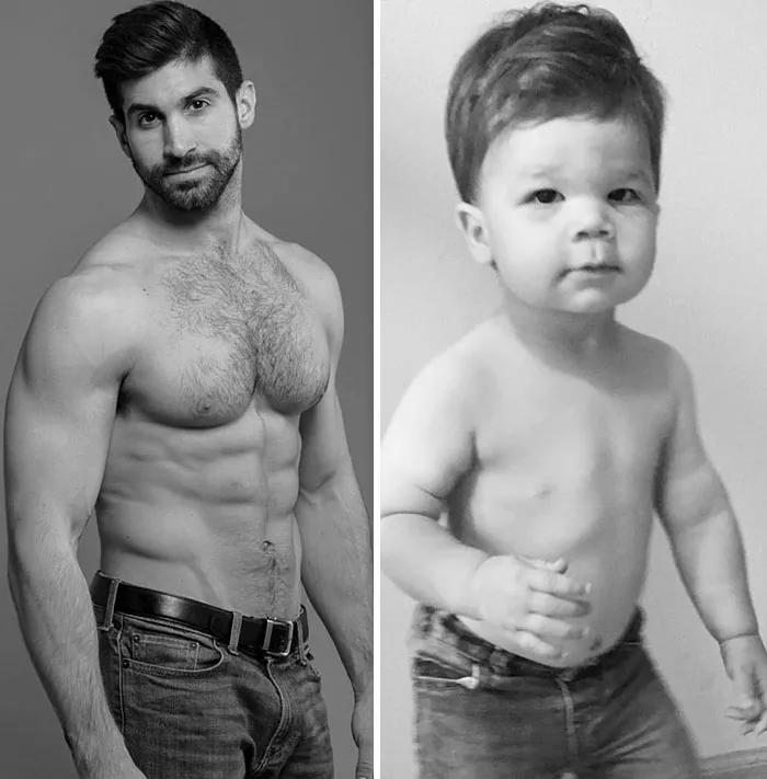 Mom Makes Fun Of Her Model Brother By Having Her Toddler Recreate His Poses, And Result Is Hilariously Adorable