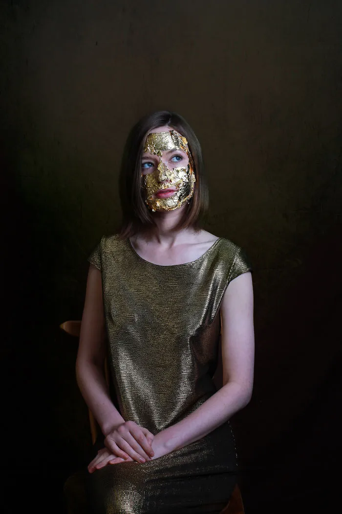Mascarilla facial de oro