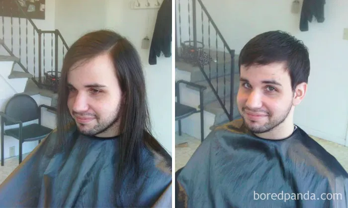 Before And After Haircut
