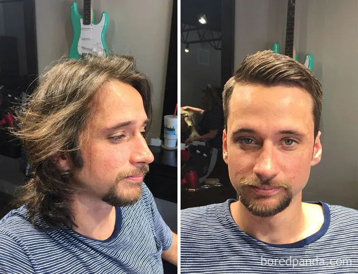 Before And After Haircut