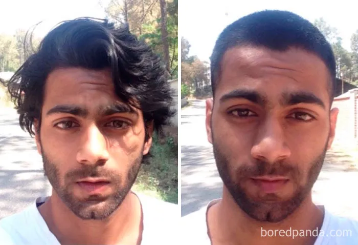 Before And After Haircut