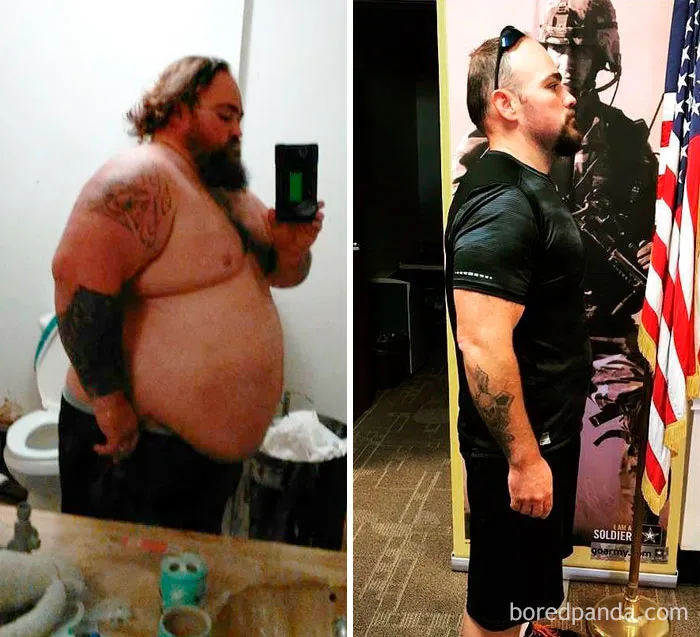 William Guinn perdió 104 kilos para poder unirse al ejército