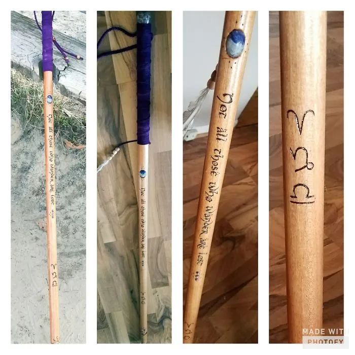 My Boyfriend Learned To Woodburn In Order To Create A Custom Hiking Stick For My Birthday