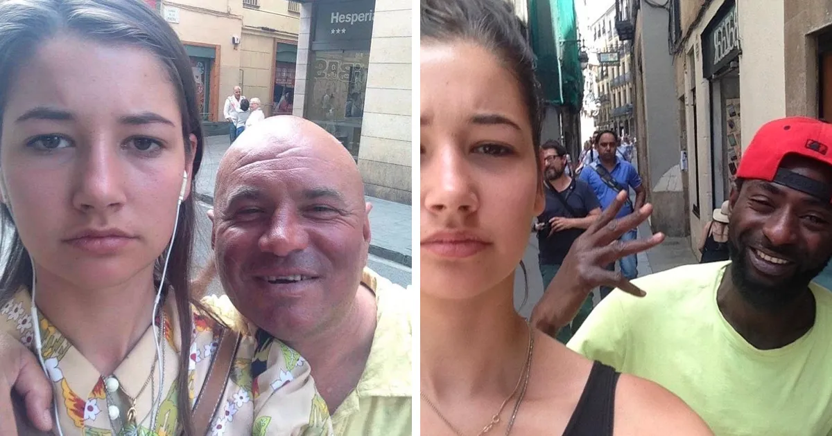 Esta mujer estaba harta de que los hombres la piropearan desagradablemente por la calle, así que empezó a hacerse selfies con ellos, y los resultados son inquietantes