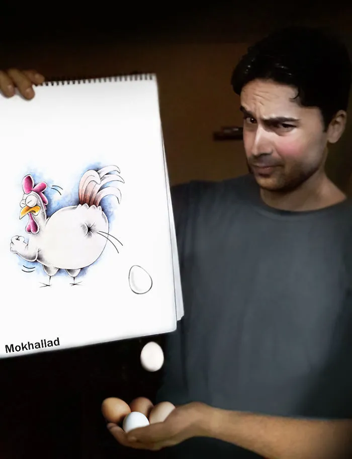 I'm A Pharmacist And I Like To Combine Drawings With Real Life To Make Other People Smile