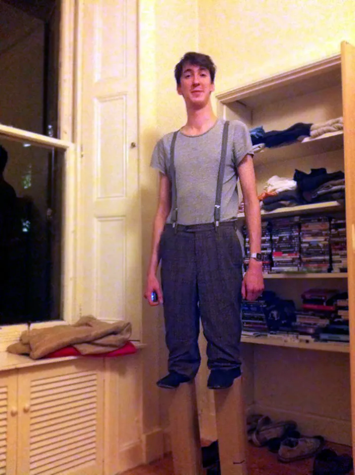 I'm 7 Foot. For Halloween I Went As A Normal Guy On Stilts