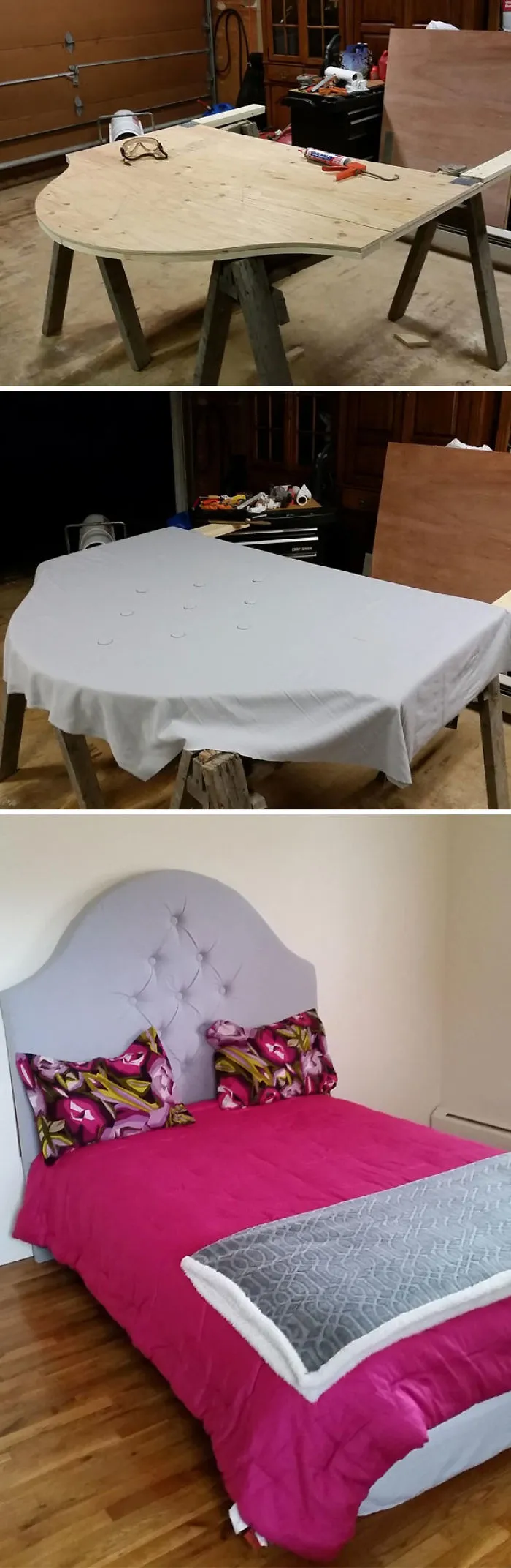 Handmade Christmas Gift - A Headboard For My Girlfriend